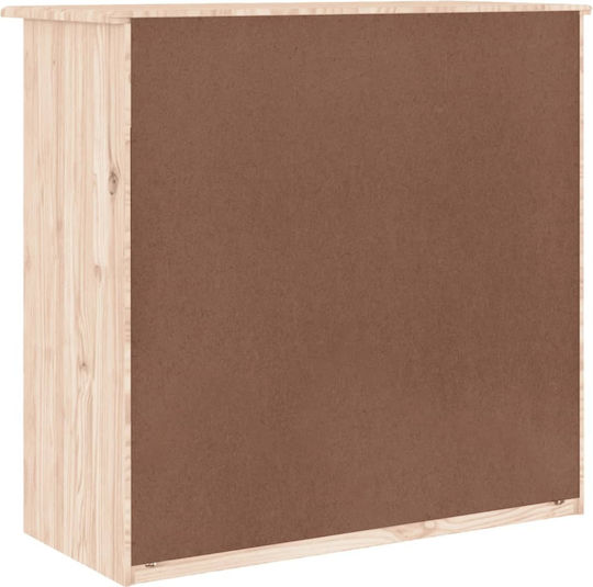 Chest of Drawers of Solid Wood with 5 Drawers Brown 77x35x73cm