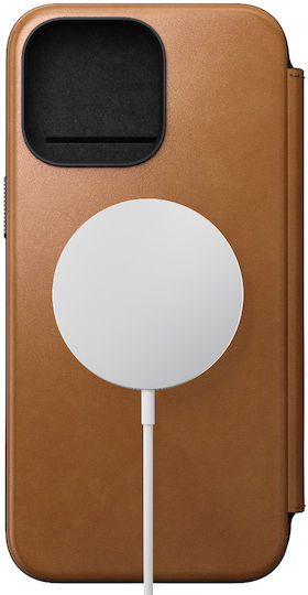 Nomad Modern Folio Brieftasche Leder 0.75mm Braun (iPhone 15 Pro Max)