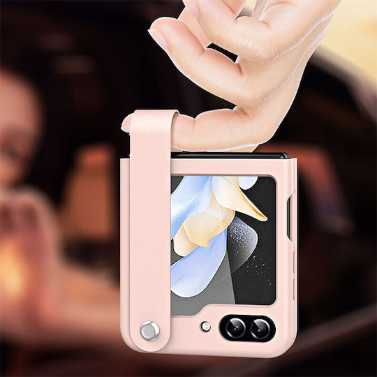 5g Back Cover Πλαστικό με Λουράκι Μαύρο (Galaxy Z Flip5)