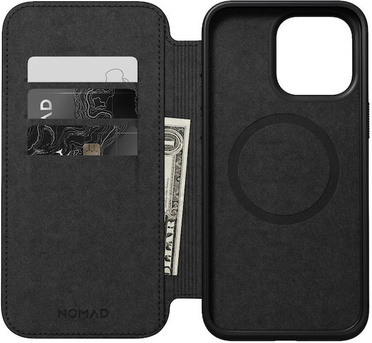 Nomad Modern Folio Brieftasche Leder 0.75mm Braun (iPhone 15 Pro Max)