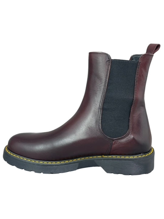 Smart Steps Piele Ghete dama Burgundy