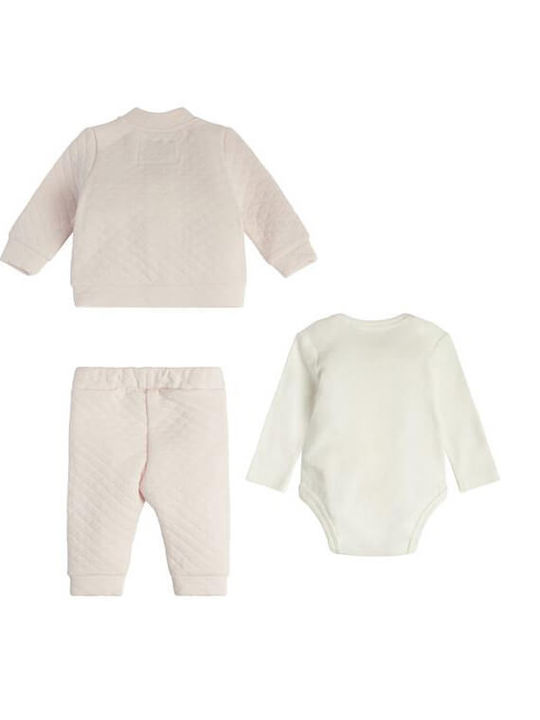 Guess Baby Bodysuit Set with Pants Ecru