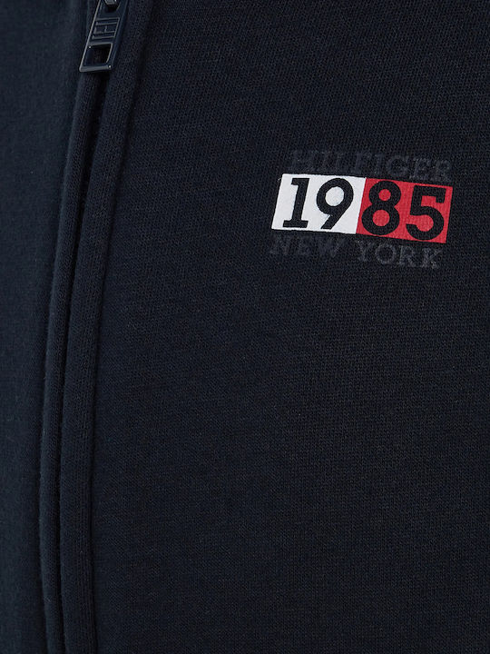 Kids Sweatshirt Cardigan Cotton with Hood Navy Blue