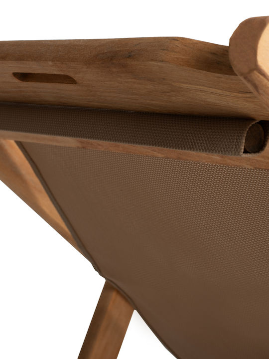 Deckchair Φυσικό Χρώμα 55x97x82cm