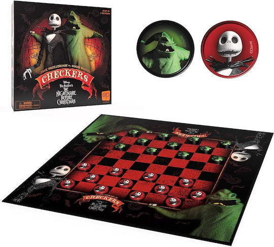 Board Game Checkers Disney Tim Burton The Nightmare Before for 2 Players 6+ Years Old (EN) USAopoly