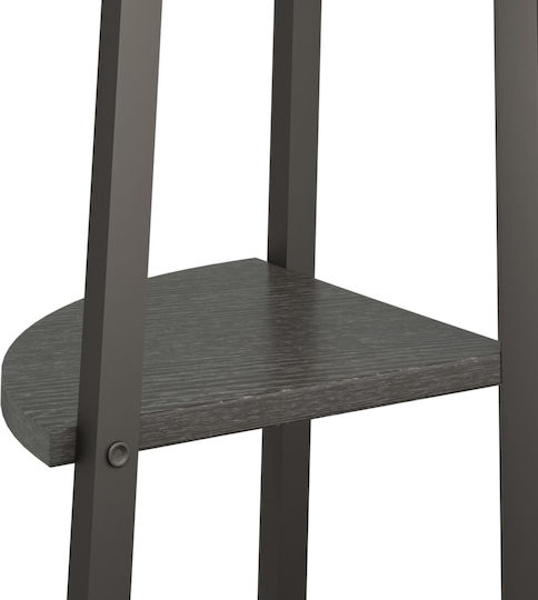 Eckbibliothek Schwarz 45.5x31.5x150cm