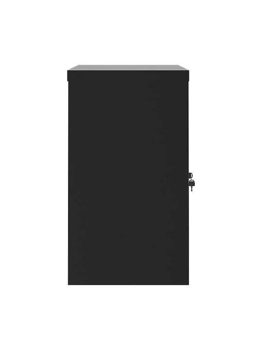 Cabinet de Birou Metalic Negru 90x40x70cm