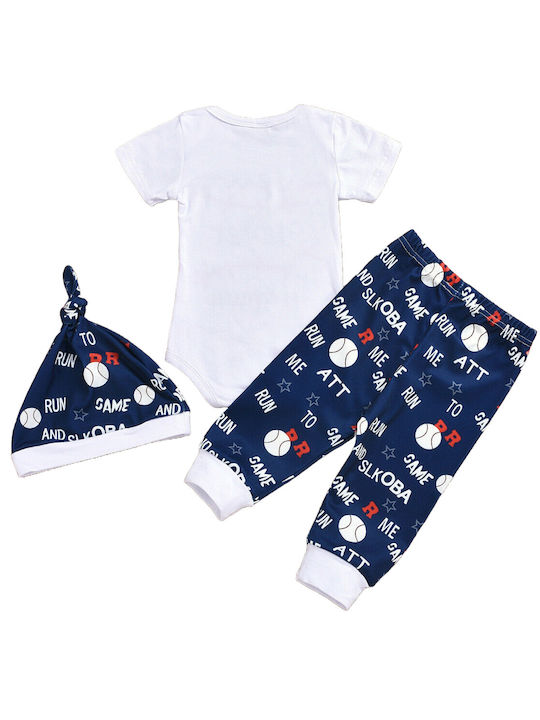 TakTakBaby Kids Set with Pants 3pcs Navy Blue