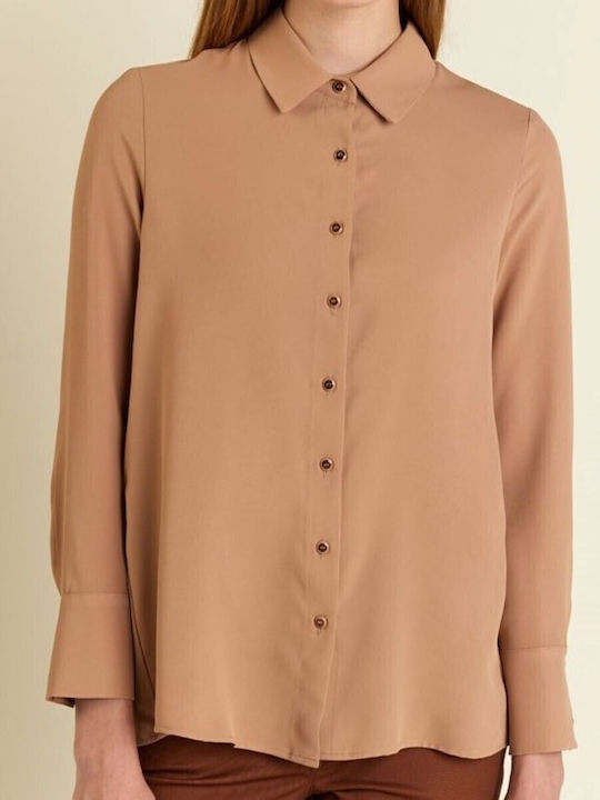 Women's Long Sleeve Shirt Beige