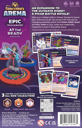 Game Expansion Disney Sorcerers Arena Epic Alliances At The Ready for 2-4 Players 13+ Years Old (EN) USAopoly