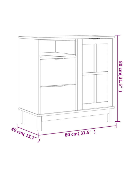 Мебели за съхранение с чекмеджета Кафяв 80x40x80см