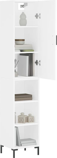 Wohnzimmer Nischenschrank aus Spanplatte Weiß 34,5x34x180cm