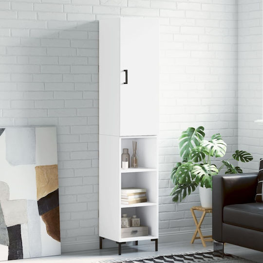 Wohnzimmer Nischenschrank aus Spanplatte Weiß 34,5x34x180cm