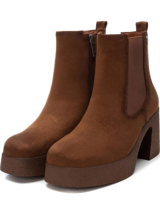 Wildleder Stiefeletten Damen Braun