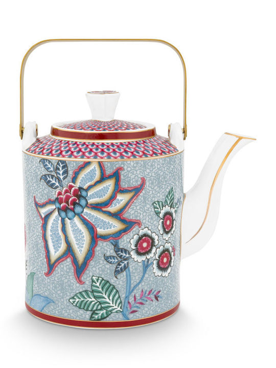 PiP Studio Flower Festival Teapot Blue 1000ml