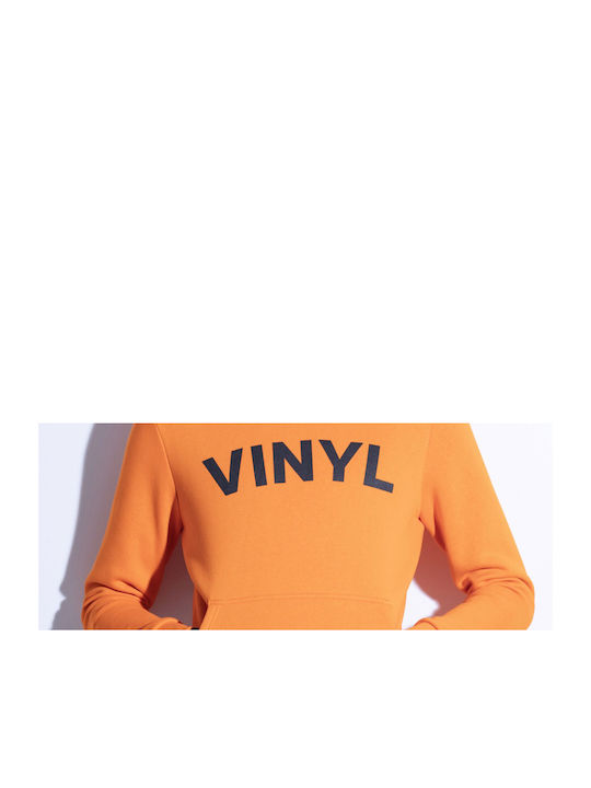 Vinyl Art Clothing Herren Sweatshirt mit Kapuze Orange