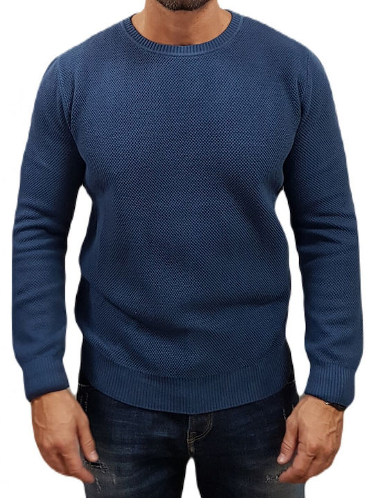 Rebase Herren Langarm-Pullover Blau