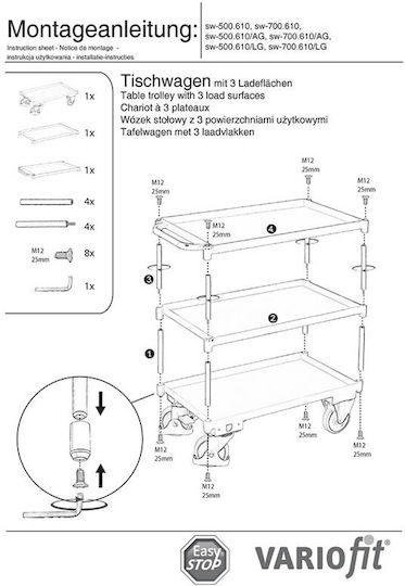 Variofit Lifting & Pulling Equipment for Load Weight up to 400kg in Blau Color