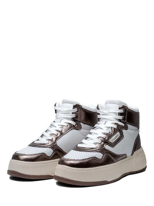 Adidași Flatforms tip Botine Pentru Femei Alb / Pewter