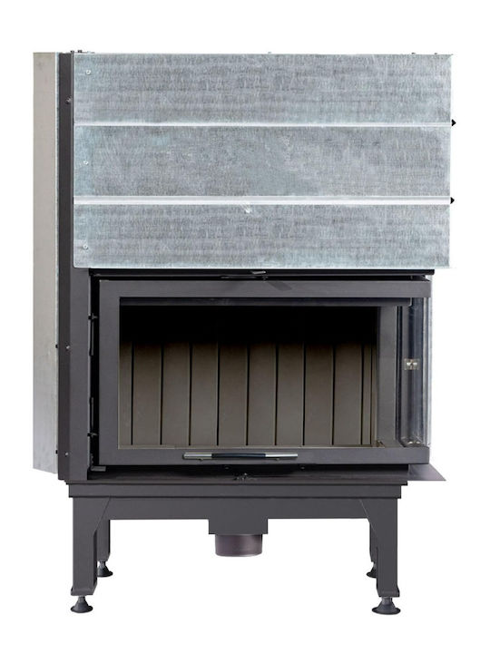 Lazaru e-Corner 90/51 Wood Fireplace Insert Fan Heater with Right Corner Window