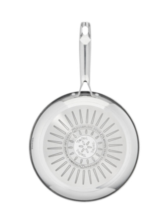 Tefal Duetto+ Pans Set of Stainless Steel with Ceramic Coating Silver 3pcs