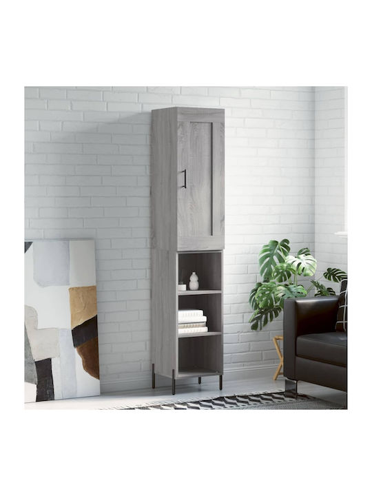 Bookcase Grey 34.5x34x180cm