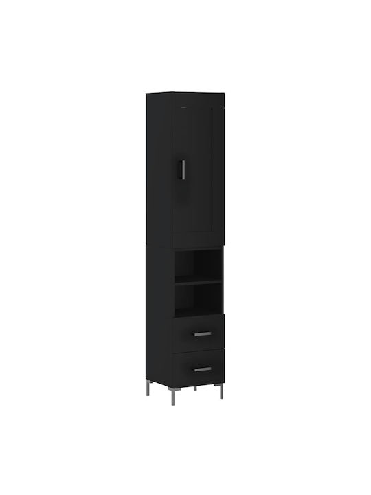 Cabinet pardoseală Negru 34.5x34x180cm