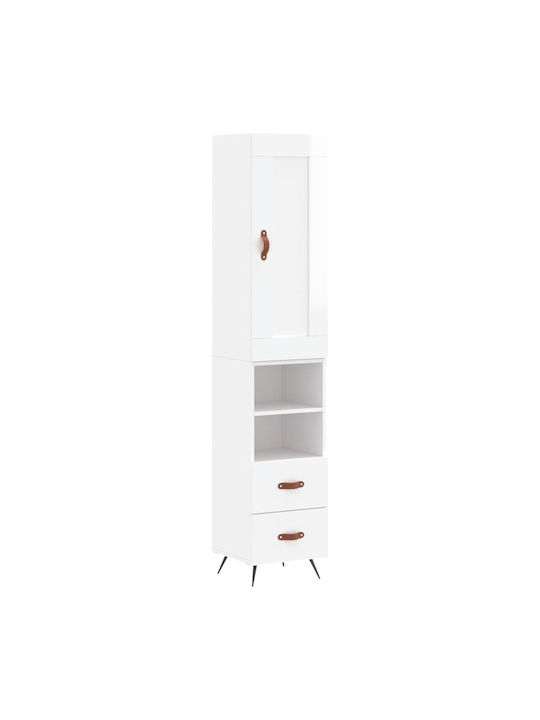 Cabinet pardoseală Alb 34.5x34x180cm