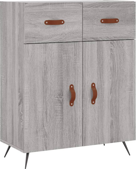 Wohnzimmer Nische aus Spanplatte Grau 69.5x34x180cm