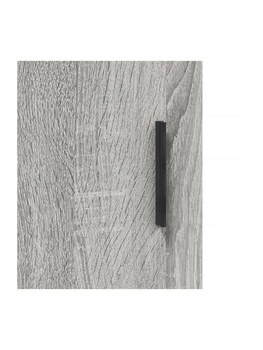Bookcase Grey 69.5x34x180cm