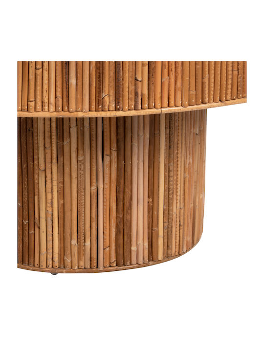 Rundes Beistelltisch Gatsby aus Bambus Natürliche Farbe M51xL51xH50cm