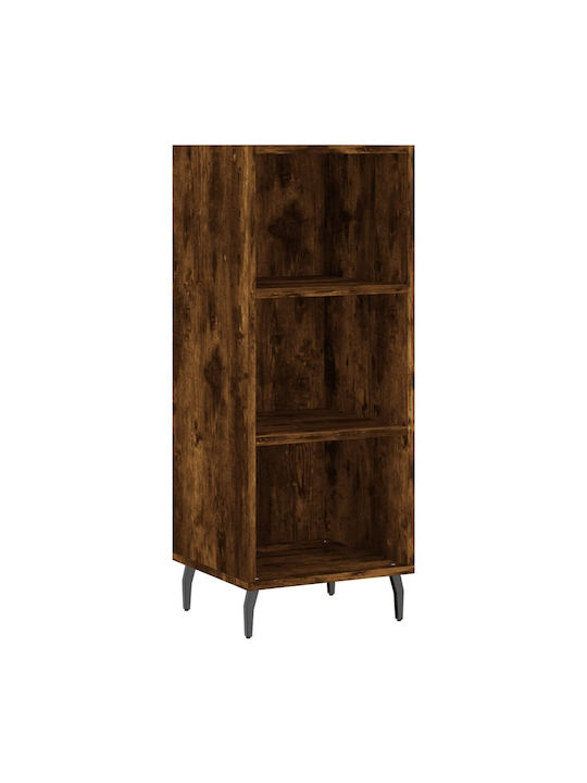vidaXL Bibliothek Rauch Eiche 34.5x34x180cm