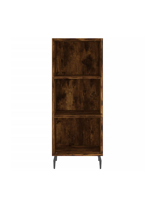 vidaXL Bibliothek Rauch Eiche 34.5x34x180cm