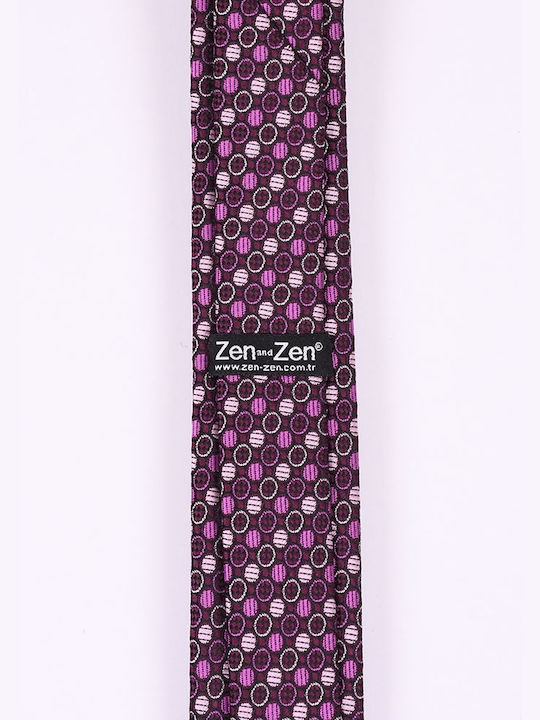 Zen And Zen Men's Tie Printed Purple