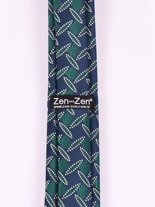 Zen And Zen Men's Tie Printed Blue