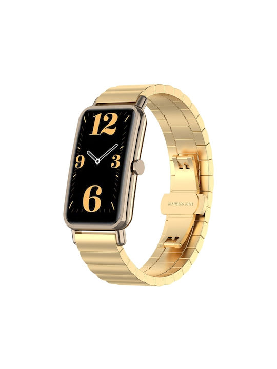 Fit Mini One Bead Metal Steel Watch Strap Stainless Steel Gold (Huawei Watch Fit mini)