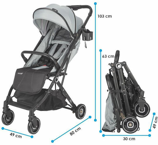 Coccolle Alla Baby Stroller Suitable for Newborn Greystone 5.6kg
