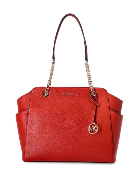 Damen Leder Tote Handtasche Orange
