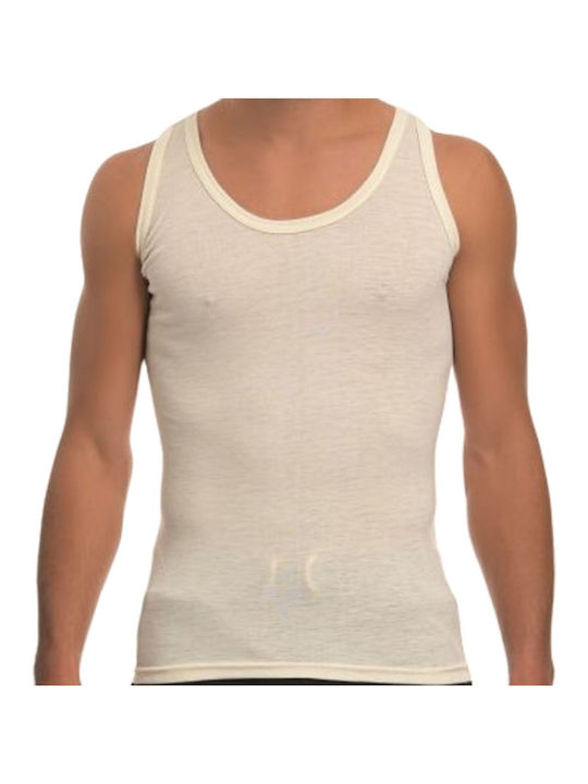 Men's Sleeveless Undershirt Beige