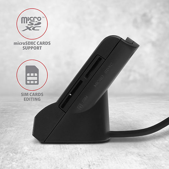 Axagon Card Reader USB 2.0 για SIM