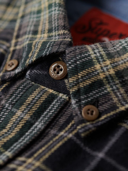 Lumberjack Long-sleeved Flannel Shirt Checked Black