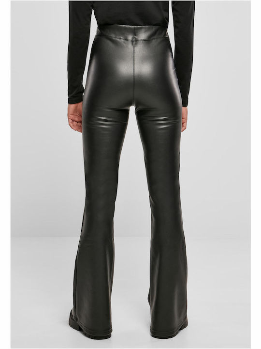 Dama Tesatura Pantaloni Evazați Negru