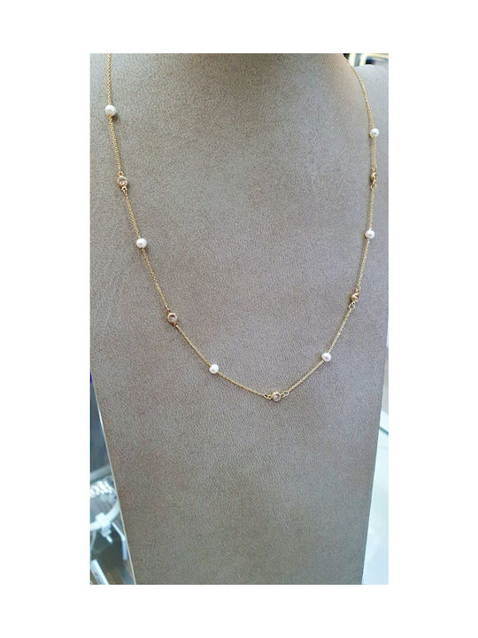 Papadopoulos Gold Necklace from Gold 14K with Zircon