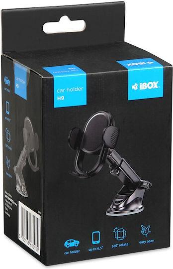 iBox Βάση Κινητού Αυτοκινήτου με Ρυθμιζόμενα Άγκιστρα Μαύρη