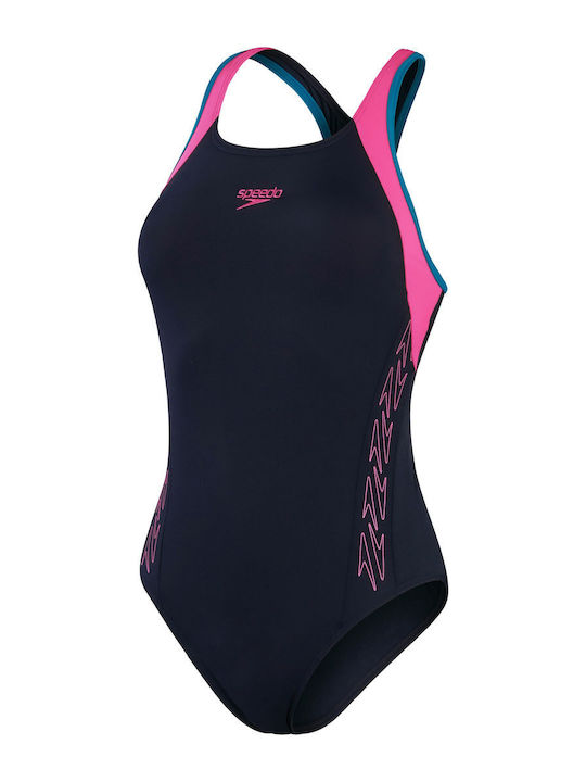 Hyperboom Flyback Athletic One-Piece Swimsuit Blue