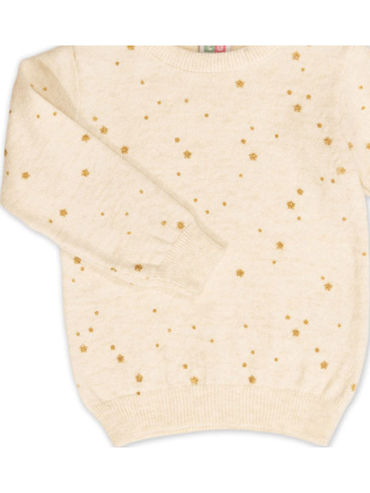 Kinderpullover Langarm Ecru