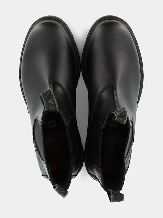 Leder Chelsea Herrenstiefel Schwarz