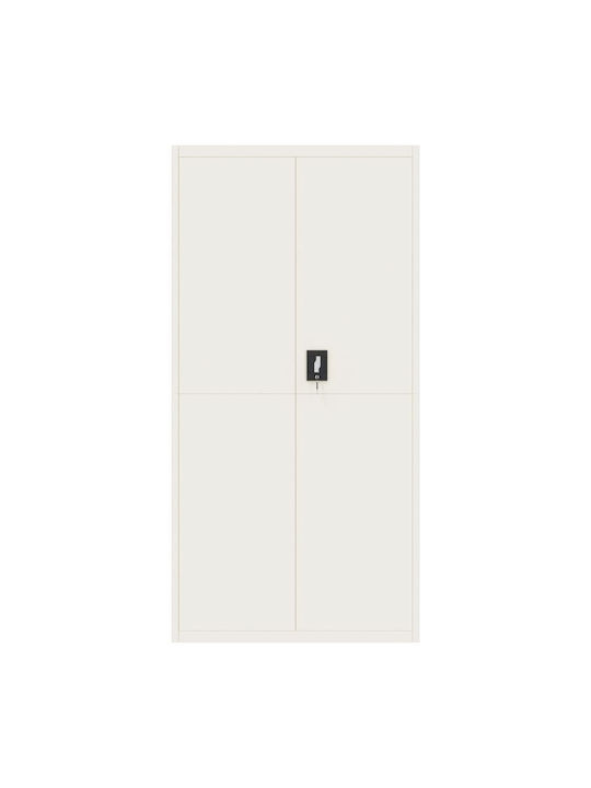 În picioare pe podea de Birou Metalică cu încuietoare Alb 90x40x220cm