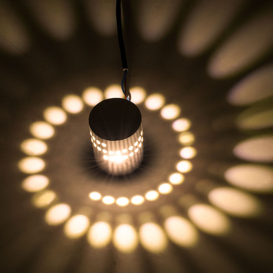 GloboStar Stains Επιτοίχια Εξωτερική Πλαφονιέρα LED IP44 5W με Θερμό Λευκό Φως 5.5x5.5εκ.