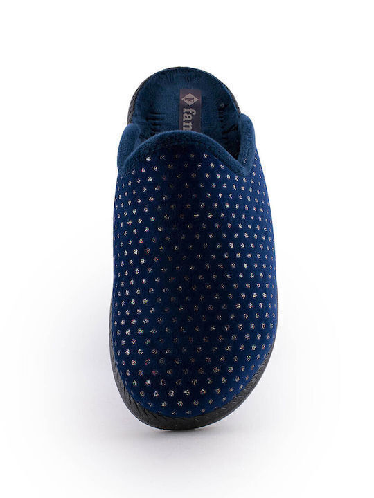 Anatomical Woolen Women's Slippers Blue